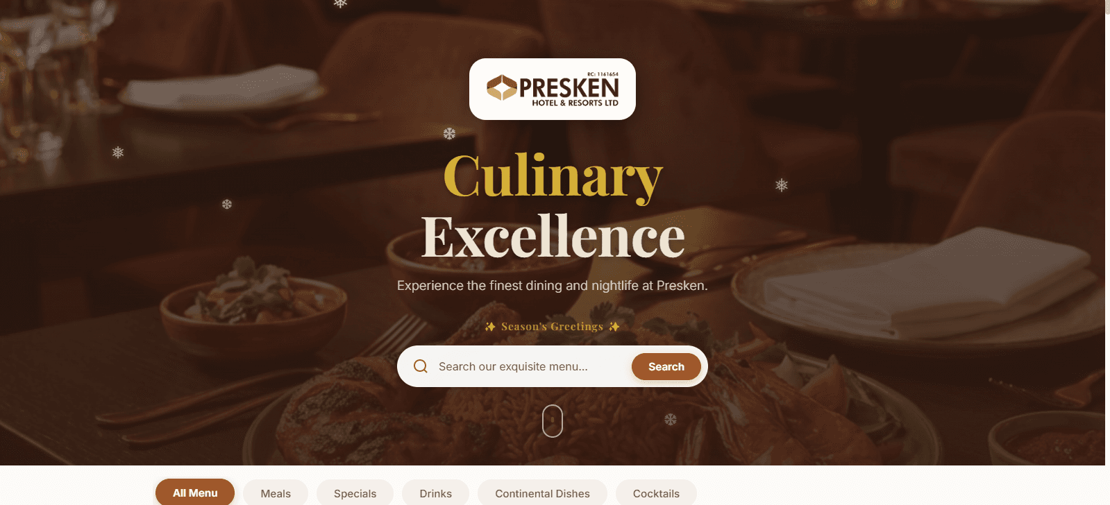 Presken Menu