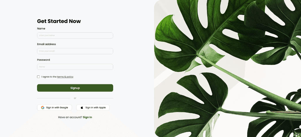 Modern Signup + Login